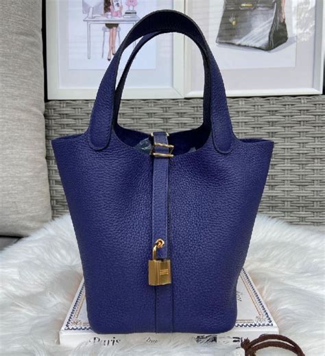 hermes picotin bleu encre|hermes picotin cargo.